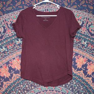 Comfy Tapered Maroon Tee (Aero)